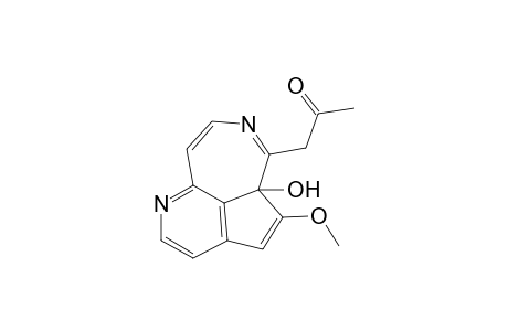 Aaptosamine [9-Acetylmethyl-9a-hydroxy-1-methoxy-5,8-diazabenz[cd]azlene]