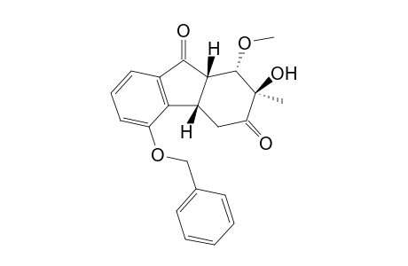 (+-)-(1S,2R,4aS,9aS)-5-Benzyloxy-1,2,3,4,4a,9a-hexahydro-2-hydroxy-1-methoxy-2-methyl-3,9-fluorenedione
