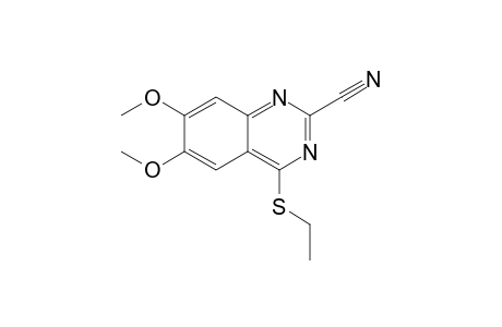 4-(ethylthio)-6,7-dimethoxy-2-quinazolinecarbonitrile