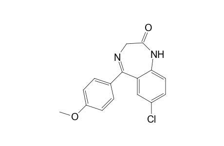 7-Chloranyl-5-(4-methoxyphenyl)-1,3-dihydro-1,4-benzodiazepin-2-one