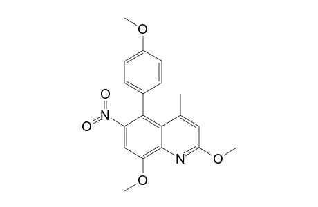 5-(4-METHOXYPHENYL)-2,8-DIMETHOXY-4-METHYL-6-NITRO-QUINOLINE