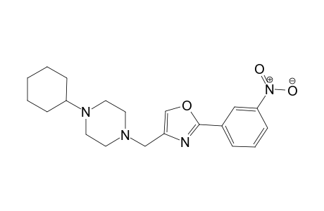 1-Cyclohexyl-4-[2-(3-nitrophenyl)oxazol-4-ylmethyl]piperazine