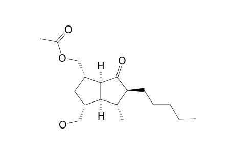 acetic acid [(1S,3R,3aS,4R,5S,6aS)-5-amyl-6-keto-4-methyl-3-methylol-2,3,3a,4,5,6a-hexahydro-1H-pentalen-1-yl]methyl ester