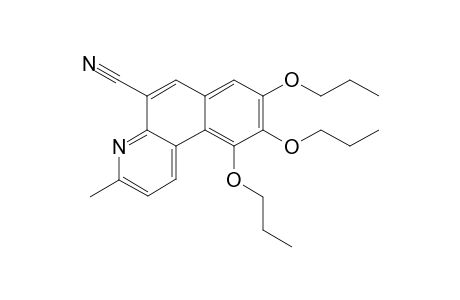 2-Methyl-5,6,7-tripropoxybenzo[f]quinoline-10-carbonitrile