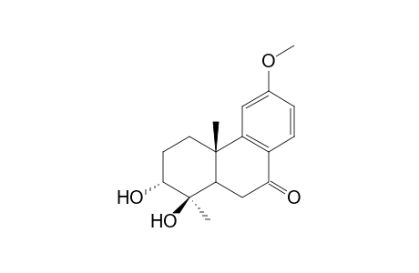 9(1H)-Phenanthrenone, 2,3,4,4a,10,10a-hexahydro-1,2-dihydroxy-6-methoxy-1,4a-dimethyl-, [1R-(1.alpha.,2.beta.,4a.alpha.,10a.beta.)]-