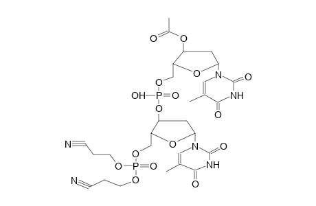 3'-O-ACETYL-5'-(5'-BIS(CYANOETHOXY)PHOSPHORYLDEOXYTHYMID-3-YLOXYPHOSPHORYL)DEOXYTHYMIDINE