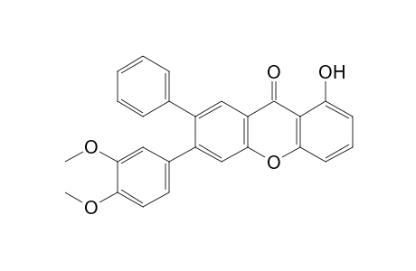 6-(3,4-Dimethoxyphenyl)-1-hydroxy-7-phenyl-9H-xanthen-9-one