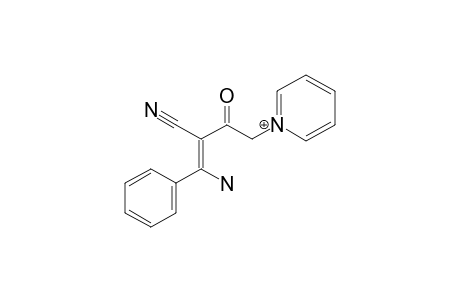 (Z)-3-amino-3-phenyl-2-(2-pyridin-1-ium-1-ylacetyl)acrylonitrile