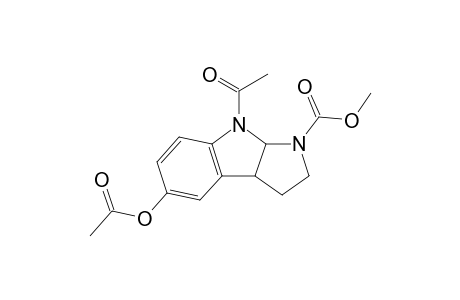 4-acetyl-7-acetyloxy-1,2,3a,8b-tetrahydropyrrolo[2,3-b]indole-3-carboxylic acid methyl ester