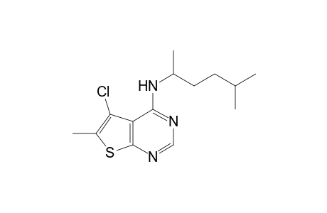 Thieno[2,3-d]pyrimidin-4-amine, 5-chloro-N-(1,4-dimethylpentyl)-6-methyl-