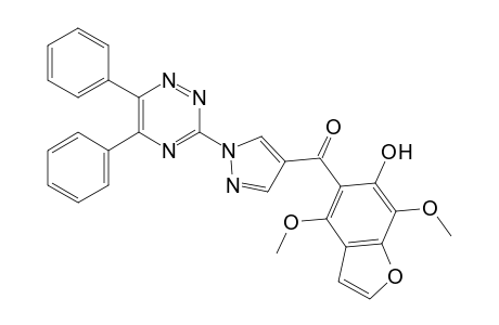 1-(5,6-Diphenyl-1,2,4-triazin-3-yl)-4-[(6-hydroxy-4,7-dimethoxy-1-benzofuran-5-yl) carbonyl]-1H-pyrazole