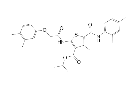 isopropyl 5-[(2,4-dimethylanilino)carbonyl]-2-{[(3,4-dimethylphenoxy)acetyl]amino}-4-methyl-3-thiophenecarboxylate