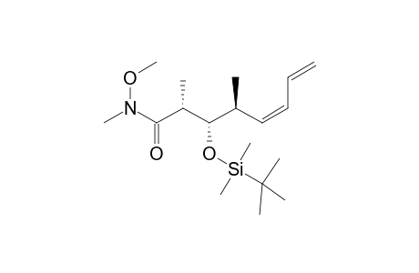 (2R,3S,4S,5Z)-3-(tert-Butyldimethylsilyloxy)-2,4-dimethyloct-5,7-dienoic acid methoxymethylamide