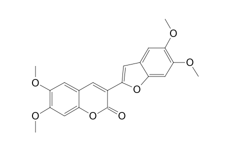 DENTHYRSIN;3-(5',6'-DIMETHOXYBENZOFURAN-2'-YL)-6,7-DIMETHOXY-2H-CHROMEN-2-ONE