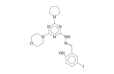 2-[(5-Iodosalicylidene)hydrazino]-4-morpholino-6-(1-pyrrolidinyl)-1,3,5-triazine