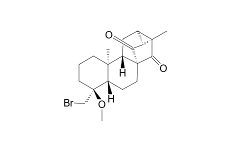 18-Bromo-4.alpha.-methoxy-19-nor-(ent)-trachylobane-14,15-dione