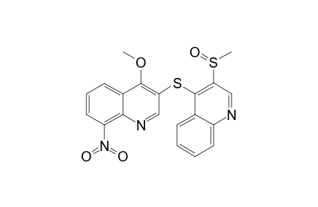 4-METHOXY-3'-METHYLSULFINYL-8-NITRO-3,4'-DIQUINOLINYL-SULFIDE