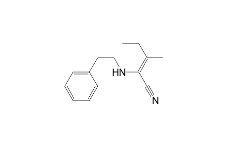 2-Methyl-1-(phenethylamino)-1-cyano-1-butene