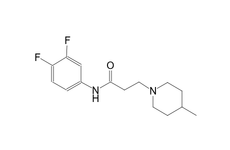 1-piperidinepropanamide, N-(3,4-difluorophenyl)-4-methyl-