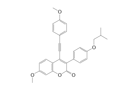 3-(4-isobutoxyphenyl)-7-methoxy-4-((4-methoxyphenyl)ethynyl)-2H-chromen-2-one