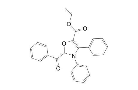 5-Oxazolecarboxylic acid, 2-benzoyl-2,3-dihydro-3,4-diphenyl-, ethyl ester