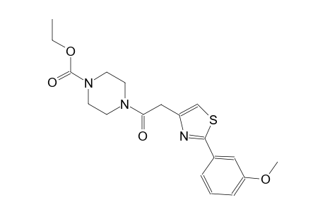 1-piperazinecarboxylic acid, 4-[[2-(3-methoxyphenyl)-4-thiazolyl]acetyl]-, ethyl ester