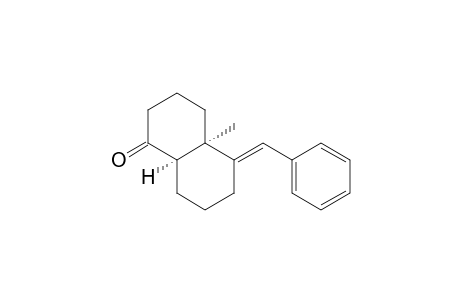 1(2H)-Naphthalenone, octahydro-4a-methyl-5-(phenylmethylene)-, cis-