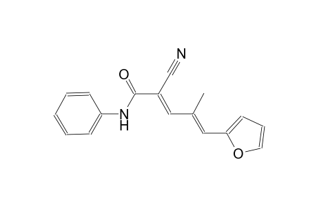 (2E,4E)-2-cyano-5-(2-furyl)-4-methyl-N-phenyl-2,4-pentadienamide