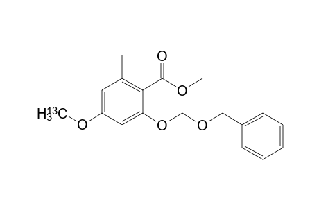 2-(benzoxymethoxy)-4-methoxy-6-methyl-benzoic acid methyl ester