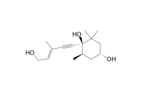 (1R,4R,6R)-1-[(E)-5-hydroxy-3-methylpent-3-en-1-ynyl]-2,2,6-trimethylcyclohexane-1,4-diol