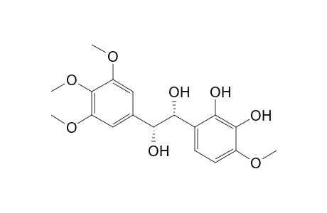 3-[(1R,2R)-1,2-bis(oxidanyl)-2-(3,4,5-trimethoxyphenyl)ethyl]-6-methoxy-benzene-1,2-diol