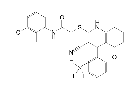 acetamide, N-(3-chloro-2-methylphenyl)-2-[[3-cyano-1,4,5,6,7,8-hexahydro-5-oxo-4-[2-(trifluoromethyl)phenyl]-2-quinolinyl]thio]-