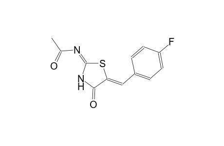 N-[(2E,5Z)-5-(4-fluorobenzylidene)-4-oxo-1,3-thiazolidin-2-ylidene]acetamide