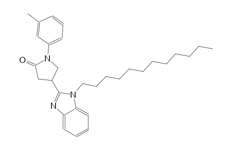 2-Pyrrolidinone, 4-(1-dodecyl-1H-1,3-benzimidazol-2-yl)-1-(3-methylphenyl)-