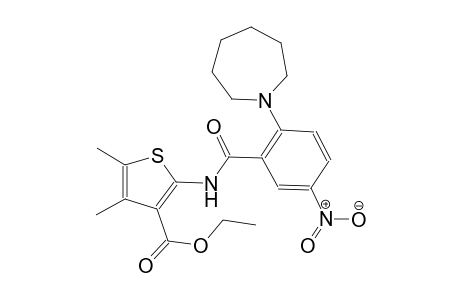 2-[[[2-(1-azepanyl)-5-nitrophenyl]-oxomethyl]amino]-4,5-dimethyl-3-thiophenecarboxylic acid ethyl ester