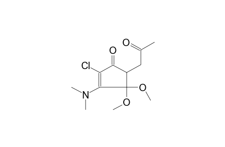 2-CHLORO-3-N,N-DIMETHYLAMINO-4,4-DIMETHOXY-5-ACETONYL-2-CYCLOPENTEN-1-ONE