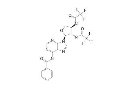 N(6)-BENZOYL-9-[2',3'-DIDEOXY-2',3'-N-BIS-(TRIFLUOROACETYL)-ALPHA-L-THREO-FURANOSYL]-ADENINE