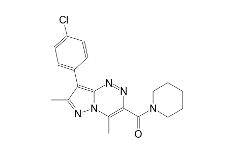 pyrazolo[5,1-c][1,2,4]triazine, 8-(4-chlorophenyl)-4,7-dimethyl-3-(1-piperidinylcarbonyl)-