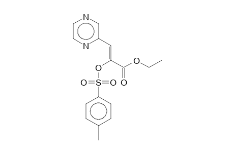 Pyrazinepropenoic acid, .alpha.-p-toluenesulfonyloxy-, ethyl ester