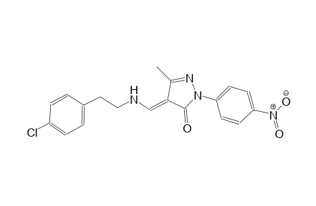 3H-pyrazol-3-one, 4-[[[2-(4-chlorophenyl)ethyl]amino]methylene]-2,4-dihydro-5-methyl-2-(4-nitrophenyl)-, (4E)-