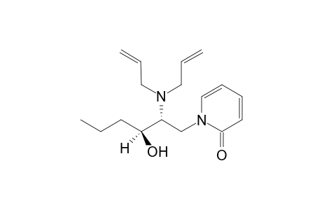 (+-)1-[(2'R*,3'S*)-2'-(N,N-Diallylamino)-3'-hydroxyhexyl]-2-pyridone