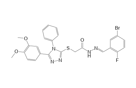 acetic acid, [[5-(3,4-dimethoxyphenyl)-4-phenyl-4H-1,2,4-triazol-3-yl]thio]-, 2-[(E)-(5-bromo-2-fluorophenyl)methylidene]hydrazide