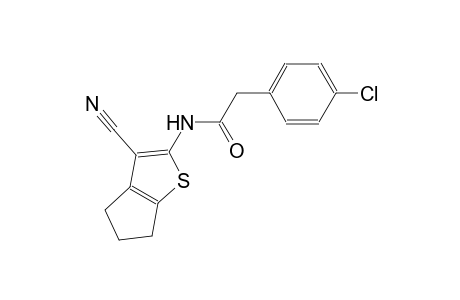 2-(4-chlorophenyl)-N-(3-cyano-5,6-dihydro-4H-cyclopenta[b]thien-2-yl)acetamide