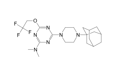 4-[4-(1-adamantyl)-1-piperazinyl]-N,N-dimethyl-6-(2,2,2-trifluoroethoxy)-1,3,5-triazin-2-amine