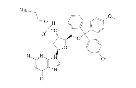 5'-O-(P,P'-DIMETHOXYTRITYL)-2'-DEOXYGUANOSINE-3'-(2-CYANOETHYL)-H-PHOSPHONATE