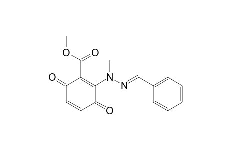 2-(N'-Benzylidene-N-methylhydrazino)-3,6-dioxocyclohexa-1,4-dienecarboxylic acid methyl ester-