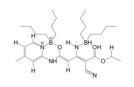 4-[N-(4-METHYLPYRID-2-YL)CARBAMOYL]-3-AMINO-2-CYANOBUTEN-2-OIC ACID,ETHYL ESTER, BIS-DIBUTYLBORYL CHELATE