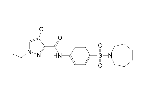 4-chloro-1-ethyl-N-[4-(hexahydro-1H-azepin-1-ylsulfonyl)phenyl]-1H-pyrazole-3-carboxamide