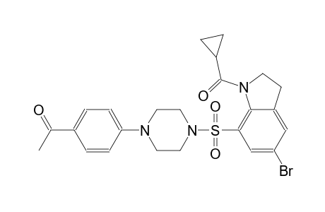 ethanone, 1-[4-[4-[[5-bromo-1-(cyclopropylcarbonyl)-2,3-dihydro-1H-indol-7-yl]sulfonyl]-1-piperazinyl]phenyl]-