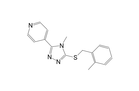 4-{4-methyl-5-[(2-methylbenzyl)sulfanyl]-4H-1,2,4-triazol-3-yl}pyridine